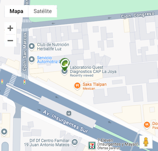 Localización CAP La Joya Quest Diagnostics