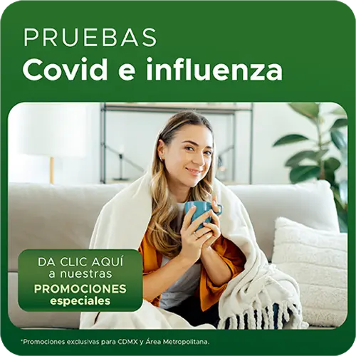 Promociones en pruebas COVID-19 e Influenza